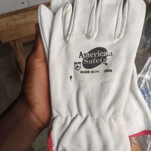 American Safety Leather Gloves (White)